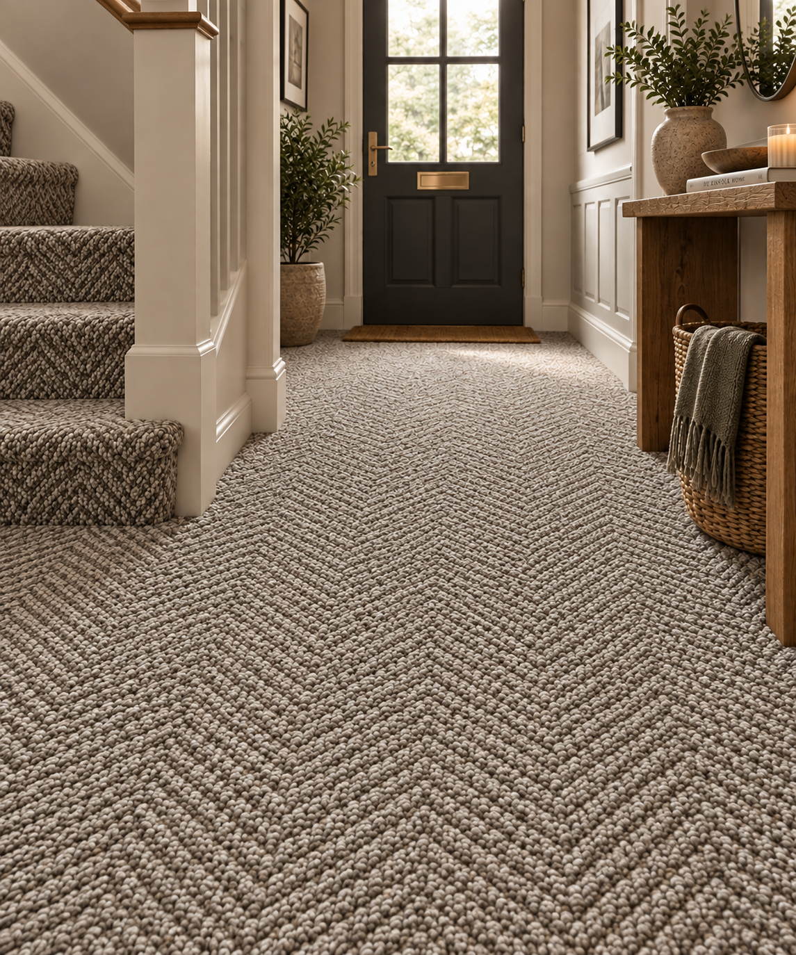 Havanna Herringbone Carpet Chocolate